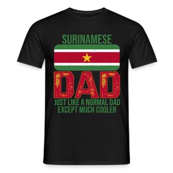Surinamese Dad Drapeau du Surinam pour la fête des pères - T-shirt homme - noir - Devant - AI Model Male 178 light (178cm)