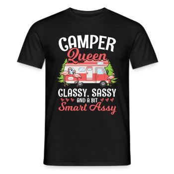 Camper Queen - Men's T-Shirt - black - Front - AI Model Male 178 light (178cm)