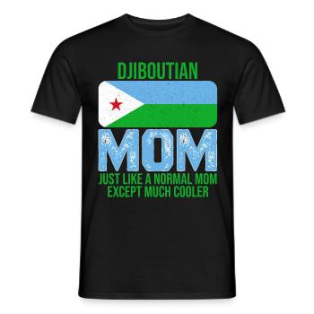 Djiboutian Mom Dschibuti-Flagge zum Muttertag - Männer T-Shirt - Schwarz - Vorne - AI Model Male 178 light (178cm)