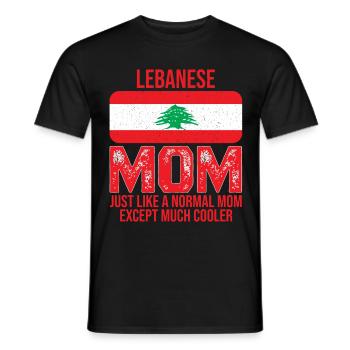 Lebanese Mom Lebanon flag for Mother's Day - Men's T-Shirt - black - Front - AI Model Male 178 light (178cm)