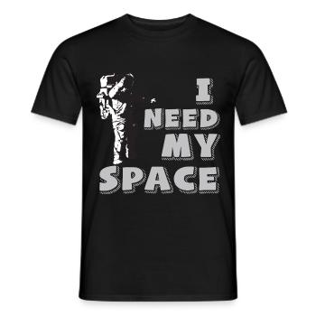 Astronaut need my Space Raumfahrt - T-shirt homme - noir - Devant - AI Model Male 178 light (178cm)