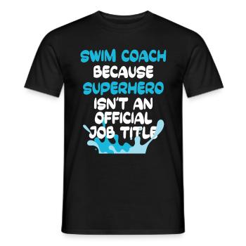 Instructeurs de natation - T-shirt homme - noir - Devant - AI Model Male 178 light (178cm)