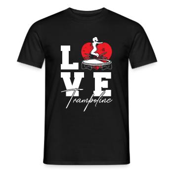 Trampolin Love Mädchen Jumping - Männer T-Shirt - Schwarz - Vorne - AI Model Male 178 light (178cm)
