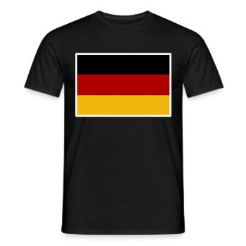 Football Germany flag German football jersey - Men's T-Shirt - black - Front - AI Model Male 178 light (178cm)
