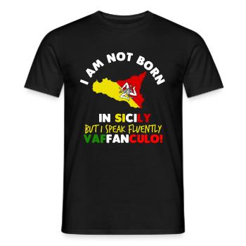 Italy Sicily Sicilia Italian Sicilians Gesc - Men's T-Shirt - black - Front - AI Model Male 178 light (178cm)