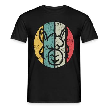 Alpaca Farmers Farmer Lama Head Retro Alpaca Lama - Men's T-Shirt - black - Front - AI Model Male 178 light (178cm)