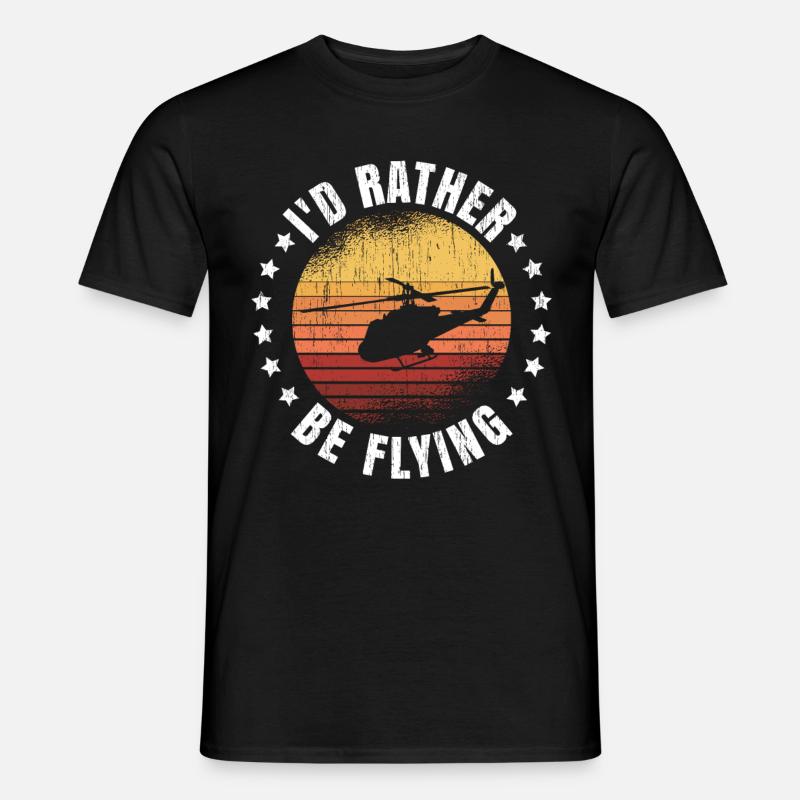 Helicopter Pilot Geschenk - Männer T-Shirt - Schwarz