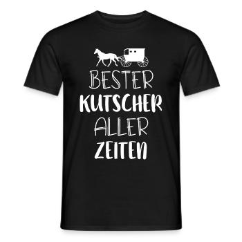 Kutscher Kutsche Pferdekutscher Kutschieren - Männer T-Shirt - Schwarz - Vorne - AI Model Male 178 light (178cm)