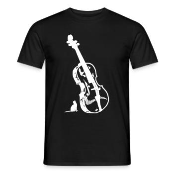 Cats Guitars Musicians Guitarist Guitar Player - Men's T-Shirt - black - Front - AI Model Male 178 light (178cm)