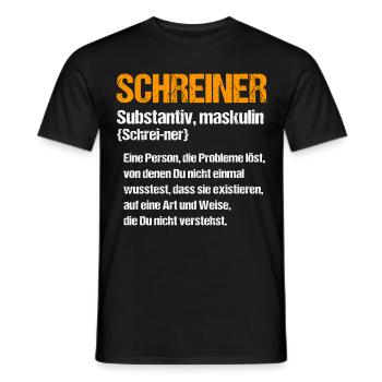 Schreiner - Männer T-Shirt - Schwarz - Vorne - AI Model Male 178 light (178cm)