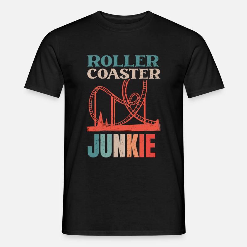 Roller Coaster Roller Coaster Junkie - Men’s T-shirt - black