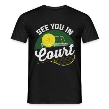 Coach de tennis vous voit sur le court - T-shirt homme - noir - Devant - AI Model Male 178 light (178cm)