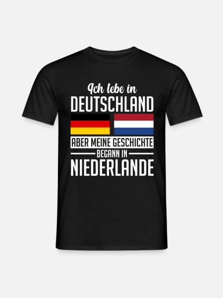 Niederländer Deutscher Niederlande Holland - Männer T-Shirt - Schwarz