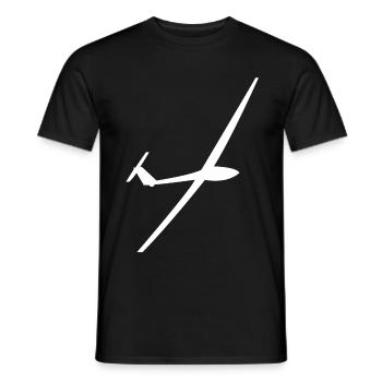 Glider Glider Gliding Glider - Men's T-Shirt - black - Front - AI Model Male 178 light (178cm)