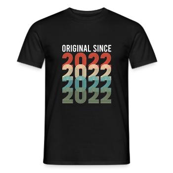 Vintage Original Since 2022 Geburtstag Geburtsjahr - Männer T-Shirt - Schwarz - Vorne - AI Model Male 178 light (178cm)