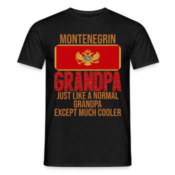 Montenegrin Grandpa Montenegro-Flagge - Männer T-Shirt - Schwarz - Vorne - AI Model Male 178 light (178cm)