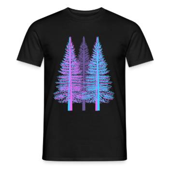 arbres arbre fantaisie épicéa forêt de conifères sapin - T-shirt homme - noir - Devant - AI Model Male 178 light (178cm)