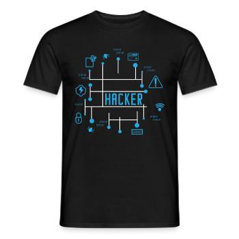 Hacker - T-shirt homme - noir - Devant - AI Model Male 178 light (178cm)