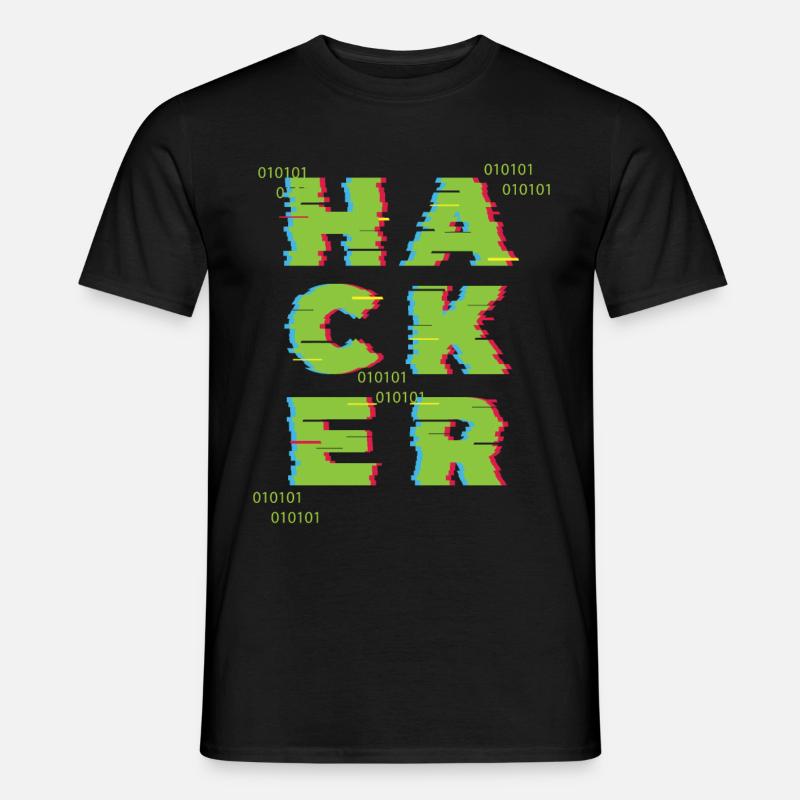 Hacker 0101 - Männer T-Shirt - Schwarz