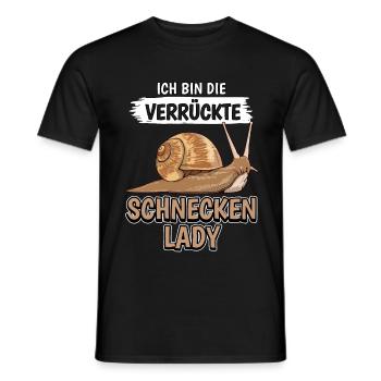 Ich bin die verrückte Schnecken Lady - Männer T-Shirt - Schwarz - Vorne - AI Model Male 178 light (178cm)