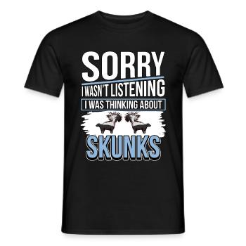 Putois I Ce que thinking About Skunks - T-shirt homme - noir - Devant - AI Model Male 178 light (178cm)