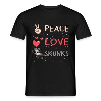 Le putois Love Skunks - T-shirt homme - noir - Devant - AI Model Male 178 light (178cm)