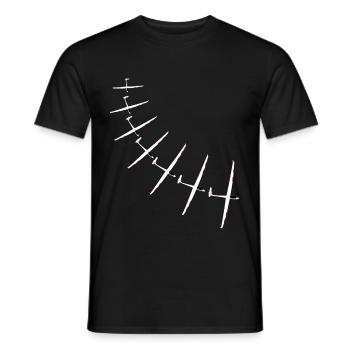 Glider Gliding Gliding Glider - Men's T-Shirt - black - Front - AI Model Male 178 light (178cm)