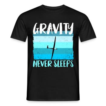 Glider Gliding Gliding Glider - Men's T-Shirt - black - Front - AI Model Male 178 light (178cm)