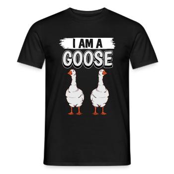 Gänse I Am A Goose - Männer T-Shirt - Schwarz - Vorne - AI Model Male 178 light (178cm)