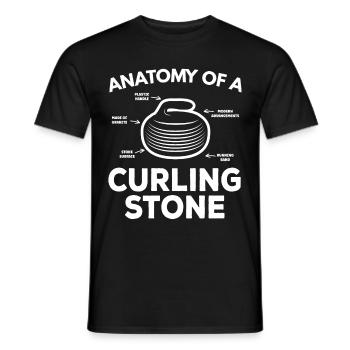 Curling Stone - Men's T-Shirt - black - Front - AI Model Male 178 light (178cm)