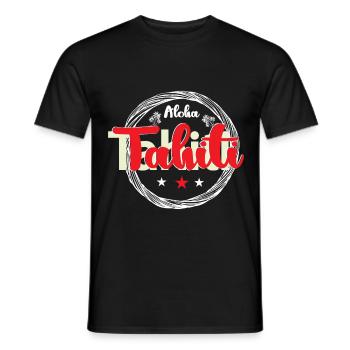 Aloha Tahiti Sommerurlaub Sonnenstrand - Männer T-Shirt - Schwarz - Vorne - AI Model Male 178 light (178cm)