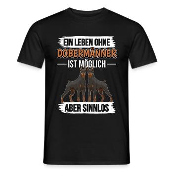 Ein Leben ohne Dobermänner - Männer T-Shirt - Schwarz - Vorne - AI Model Male 178 light (178cm)
