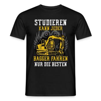 Baggerfahrer nur die besten - Männer T-Shirt - Schwarz - Vorne - AI Model Male 178 light (178cm)
