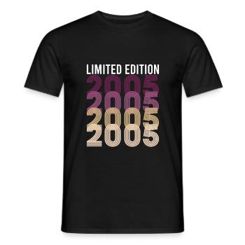 Vintage Limited Edition 2005 Birthday Birth Year - Men's T-Shirt - black - Front - AI Model Male 178 light (178cm)