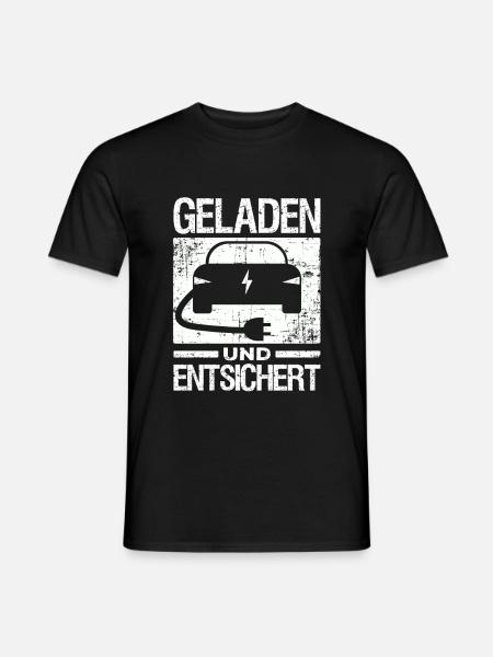 Elektroauto E-Auto Elektroantrieb elektrisch - Männer T-Shirt - Schwarz