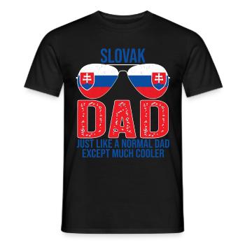 Slovak Dad Slovakia Flag Sunglasses Father’s Day - T-shirt homme - noir - Devant - AI Model Male 178 light (178cm)
