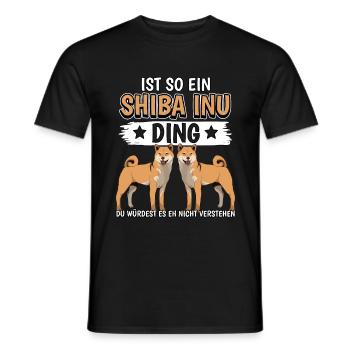 Ist so ein Shiba Inu Ding - Männer T-Shirt - Schwarz - Vorne - AI Model Male 178 light (178cm)