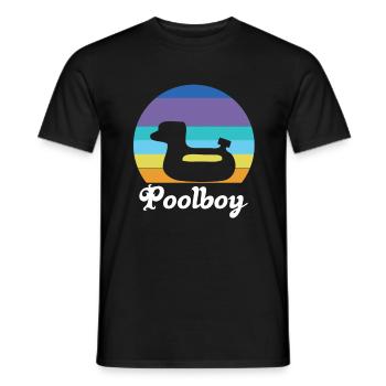 Poolboy Pool Bademeister Schwimmen - Männer T-Shirt - Schwarz - Vorne - AI Model Male 178 light (178cm)
