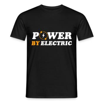 Electric Car Electric Car Electric Power Battery - Men's T-Shirt - black - Front - AI Model Male 178 light (178cm)