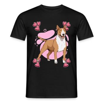 Bullterrier Bull Terrier Heart Design - T-shirt homme - noir - Devant - AI Model Male 178 light (178cm)