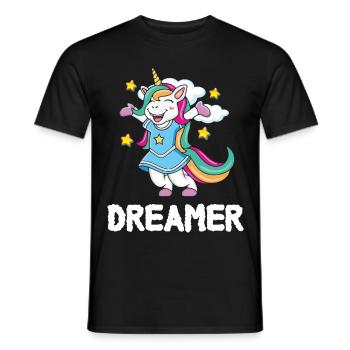 Unicorn Kids Dream Rainbow Unicorn - Men's T-Shirt - black - Front - AI Model Male 178 light (178cm)