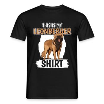 Leonberger This Is My Leonberger Shirt - Men's T-Shirt - black - Front - AI Model Male 178 light (178cm)