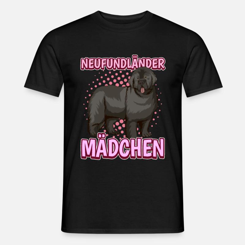 Neufundländer Mädchen - Männer T-Shirt - Schwarz