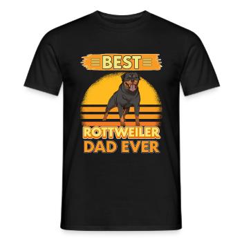 Rottweiler Best Rottweiler Dad Ever - Männer T-Shirt - Schwarz - Vorne - AI Model Male 178 light (178cm)