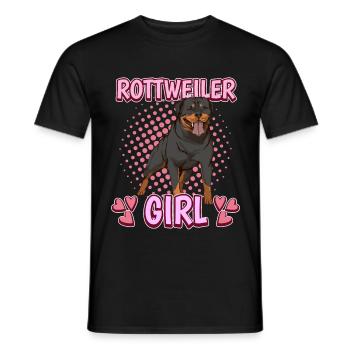 Rottweiler Girl - Men's T-Shirt - black - Front - AI Model Male 178 light (178cm)