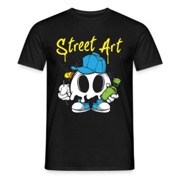 Street Art Grafitti Artists - Men's T-Shirt - black - Front - AI Model Male 178 light (178cm)