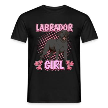 Black Labrador Labbi Labrador Girl - Men's T-Shirt - black - Front - AI Model Male 178 light (178cm)