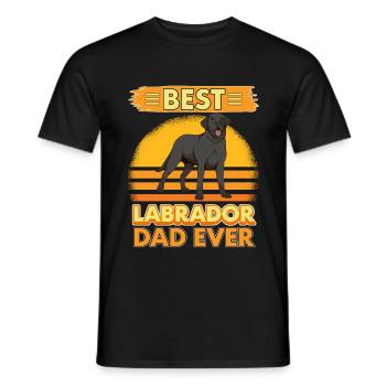 Schwarzer Labrador Labbi Best Labrador Dad Ever - Männer T-Shirt - Schwarz - Vorne - AI Model Male 178 light (178cm)