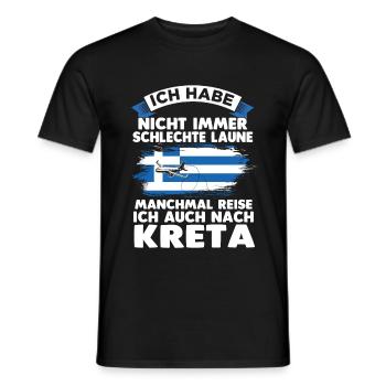 Crète Grèce Cadeau - T-shirt homme - noir - Devant - AI Model Male 178 light (178cm)
