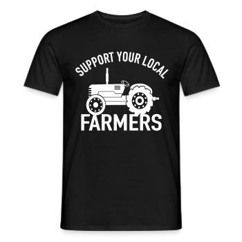 Farmer Farmer- Support your Local Farmers - Men's T-Shirt - black - Front - AI Model Male 178 light (178cm)